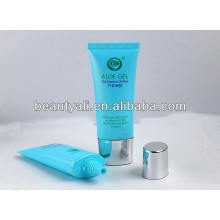 plastic oval cosmetic tube with screw cap
